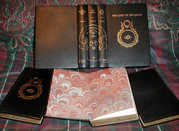 Customised rebound black leather UK 1st edition Lord of the Rings
