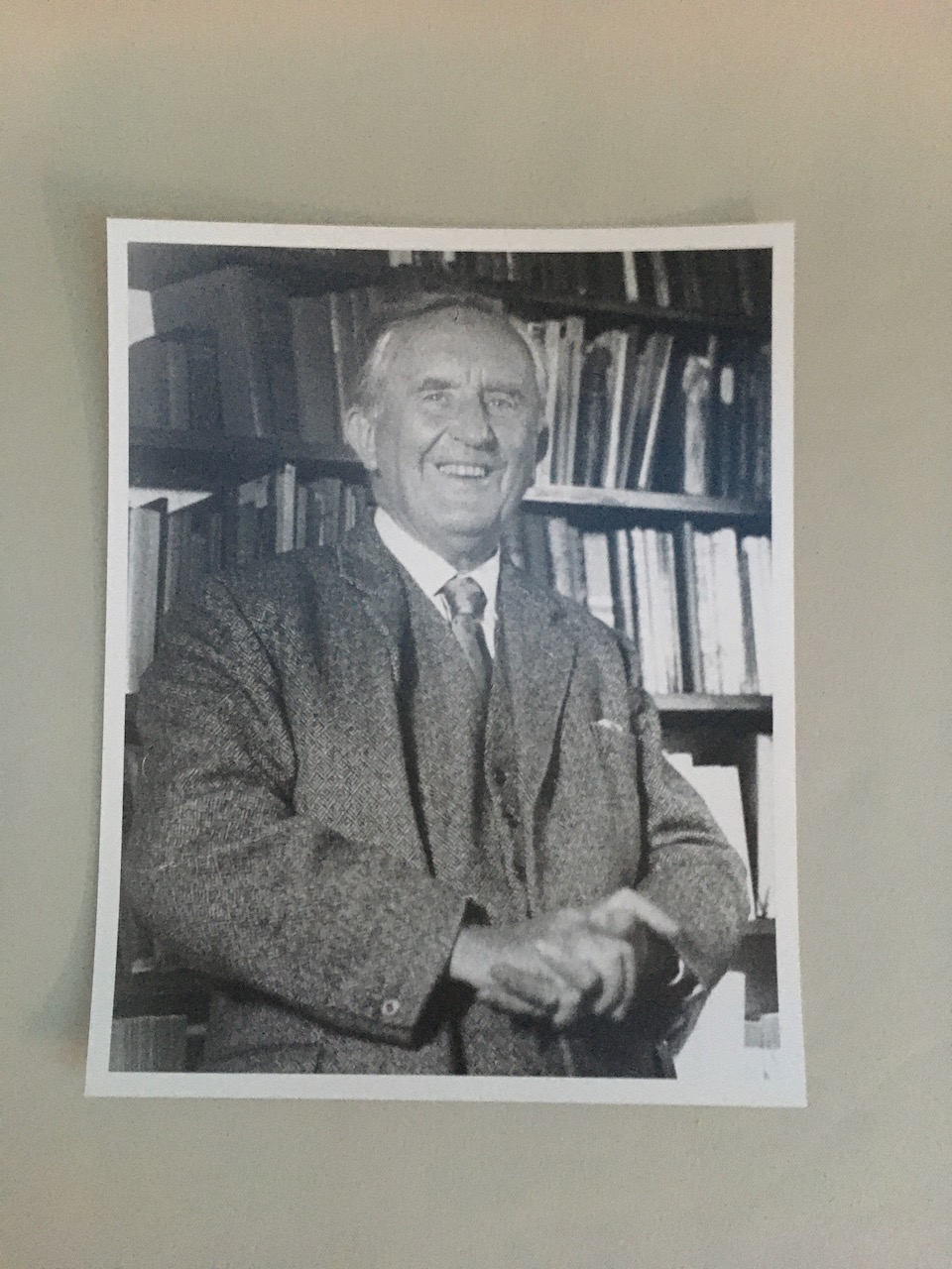Exclusive Photographic Print: J.R.R. Tolkien, captured mid-laughter in his personal library