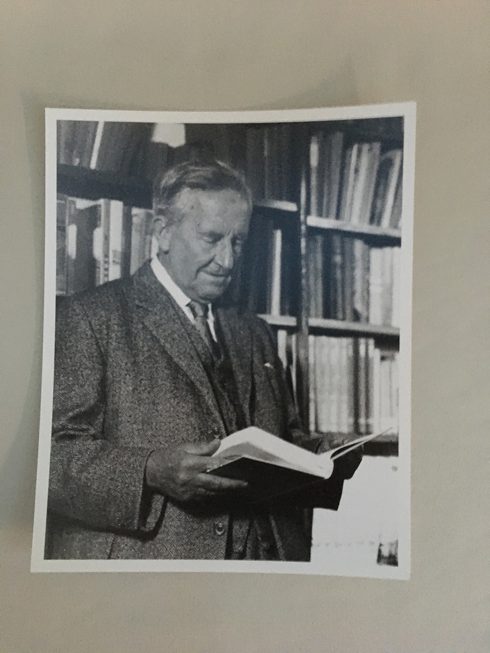 Exclusive Photographic Print: J.R.R. Tolkien immersed in a book in his library